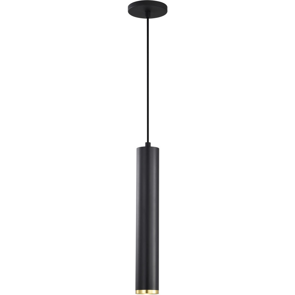 Nuvo Lighting Century LED 2.56 Inch Matte Black And Brushed Brass Pendant Ceiling Light