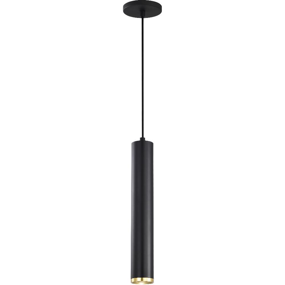 nuvo lighting Century LED 2.56 inch Matte Black and Brushed Brass Pendant Ceiling Light