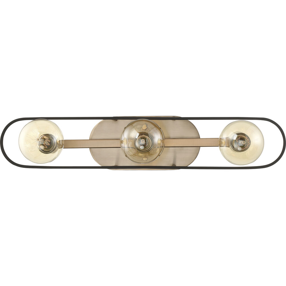 Nuvo Lighting Chassis 3 Light 24 Inch Copper Brushed Brass And Matte Black Vanity Light Wall Light