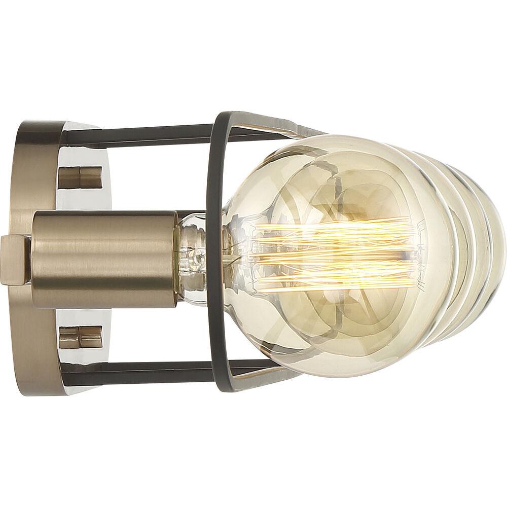 Nuvo Lighting Chassis 4 Light 32 Inch Copper Brushed Brass And Matte Black Vanity Light Wall Light