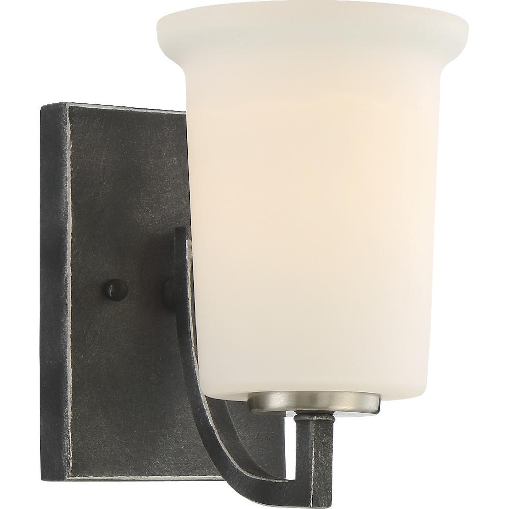 nuvo lighting Chester 1 Light 5.13 inch Iron Black Vanity Light Wall Light
