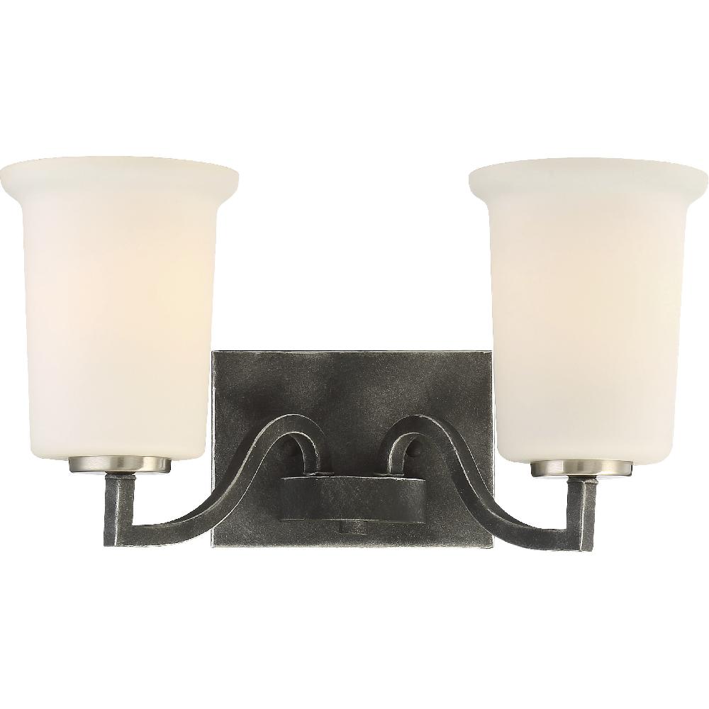 nuvo lighting Chester 2 Light 14.63 inch Iron Black Vanity Light Wall Light