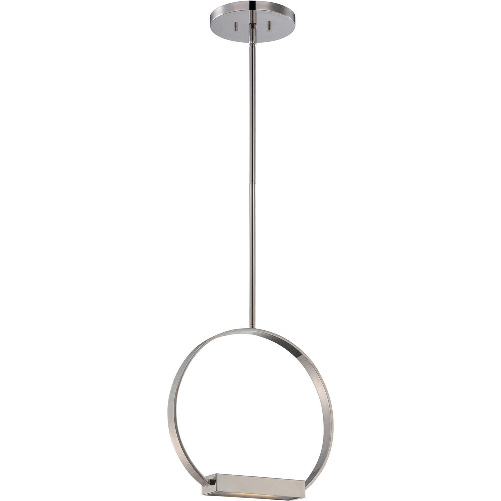 Nuvo Lighting Cirque LED 14.25 Inch Polished Nickel Pendant Ceiling Light