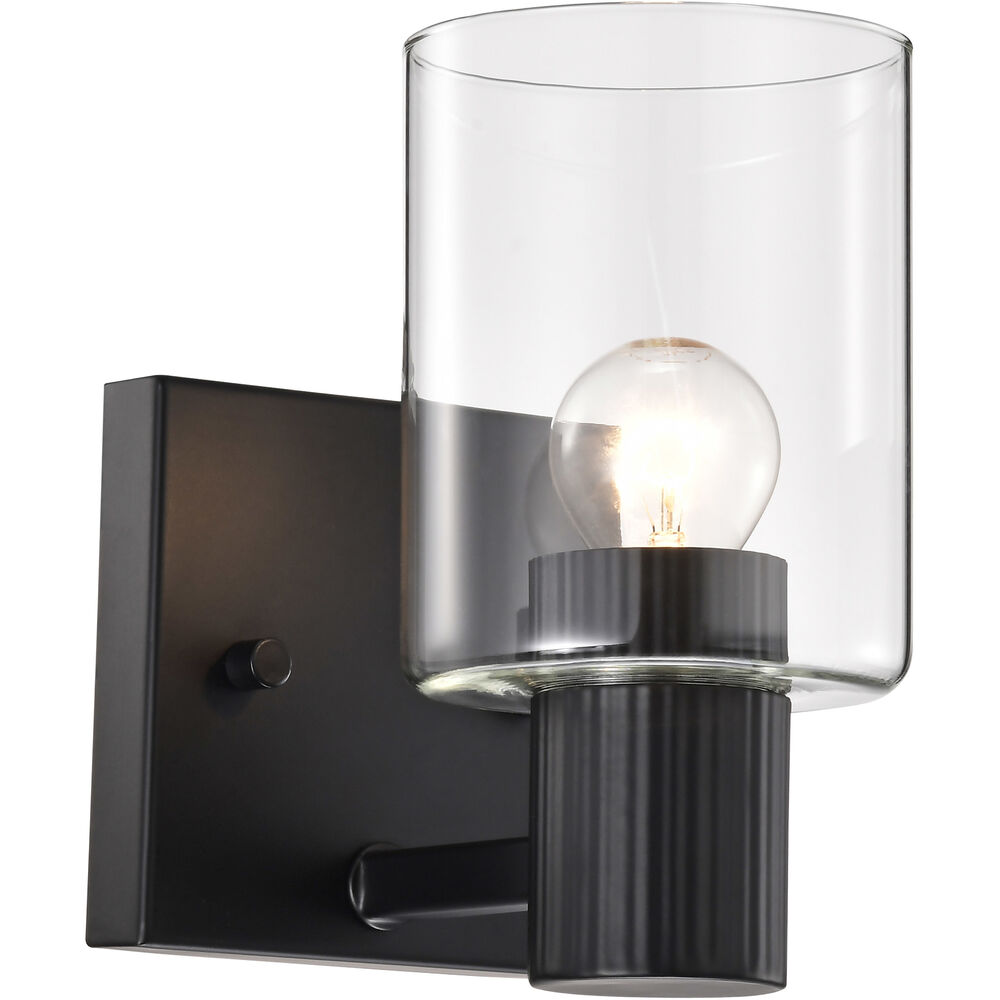 Nuvo Lighting Clarksville 1 Light 4.5 Inch Matte Black Vanity Light Wall Light