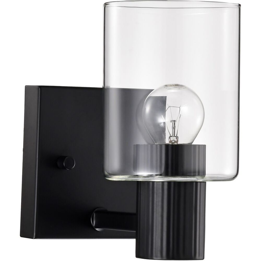 Nuvo Lighting Clarksville 1 Light 4.5 Inch Matte Black Vanity Light Wall Light