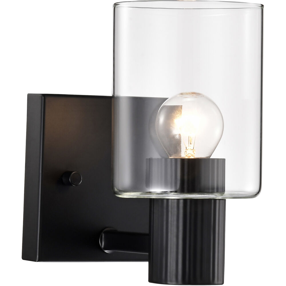 Nuvo Lighting Clarksville 1 Light 4.5 Inch Matte Black Vanity Light Wall Light