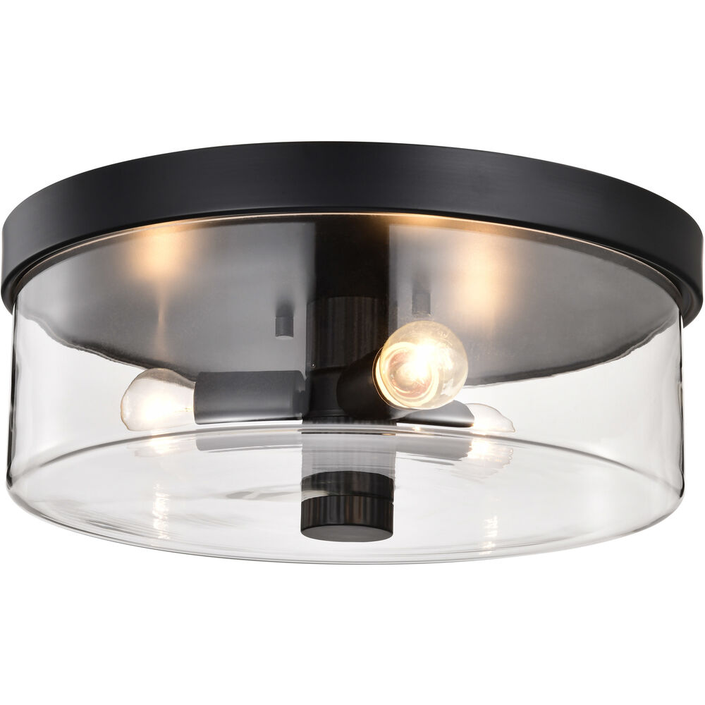 Nuvo Lighting Clarksville 15 Inch Matte Black Flush Mount Ceiling Light