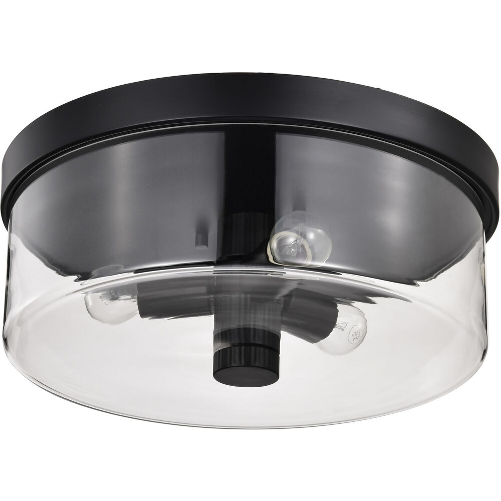 Nuvo Lighting Clarksville 15 Inch Matte Black Flush Mount Ceiling Light