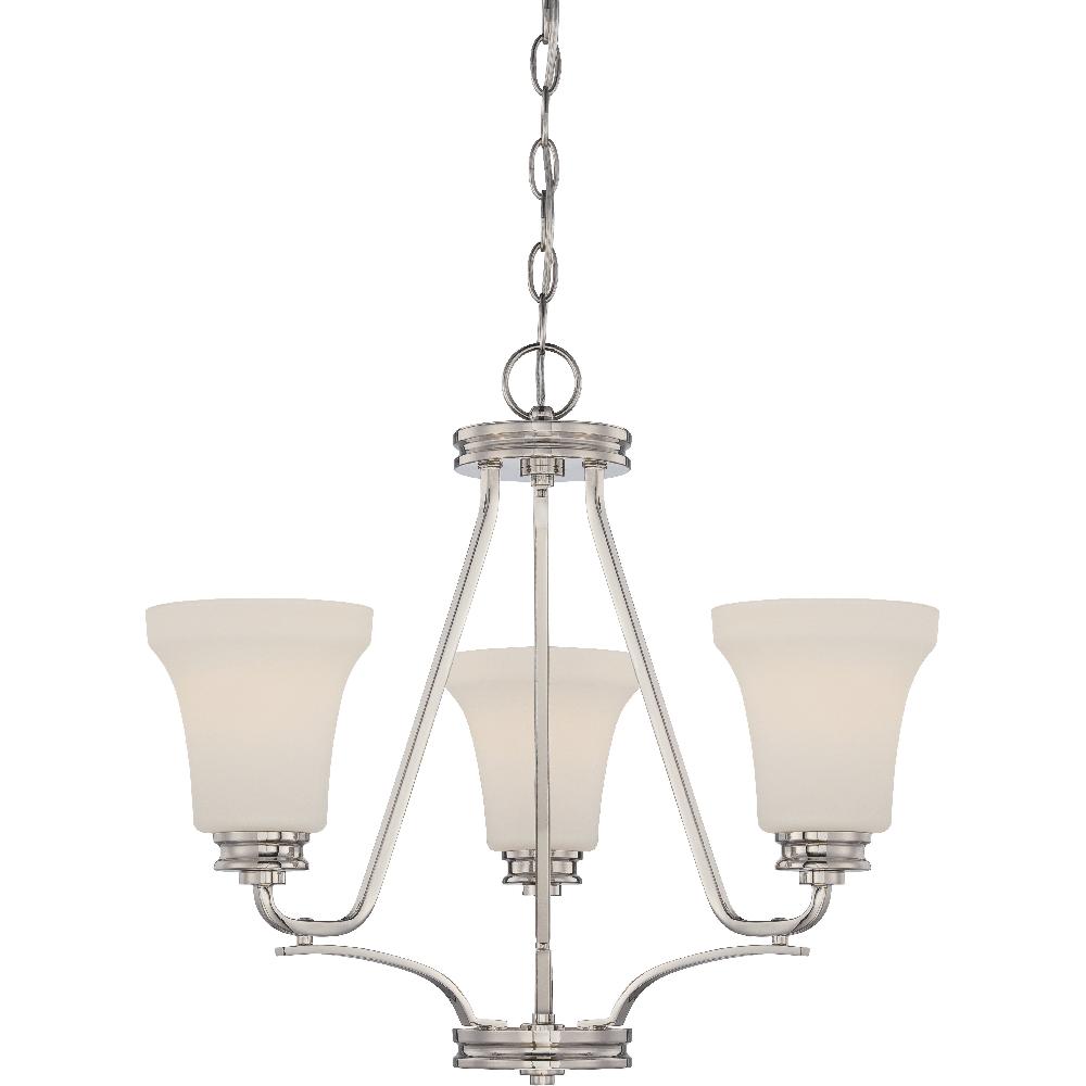 nuvo lighting Cody LED 21 inch Polished Nickel Chandelier Ceiling Light