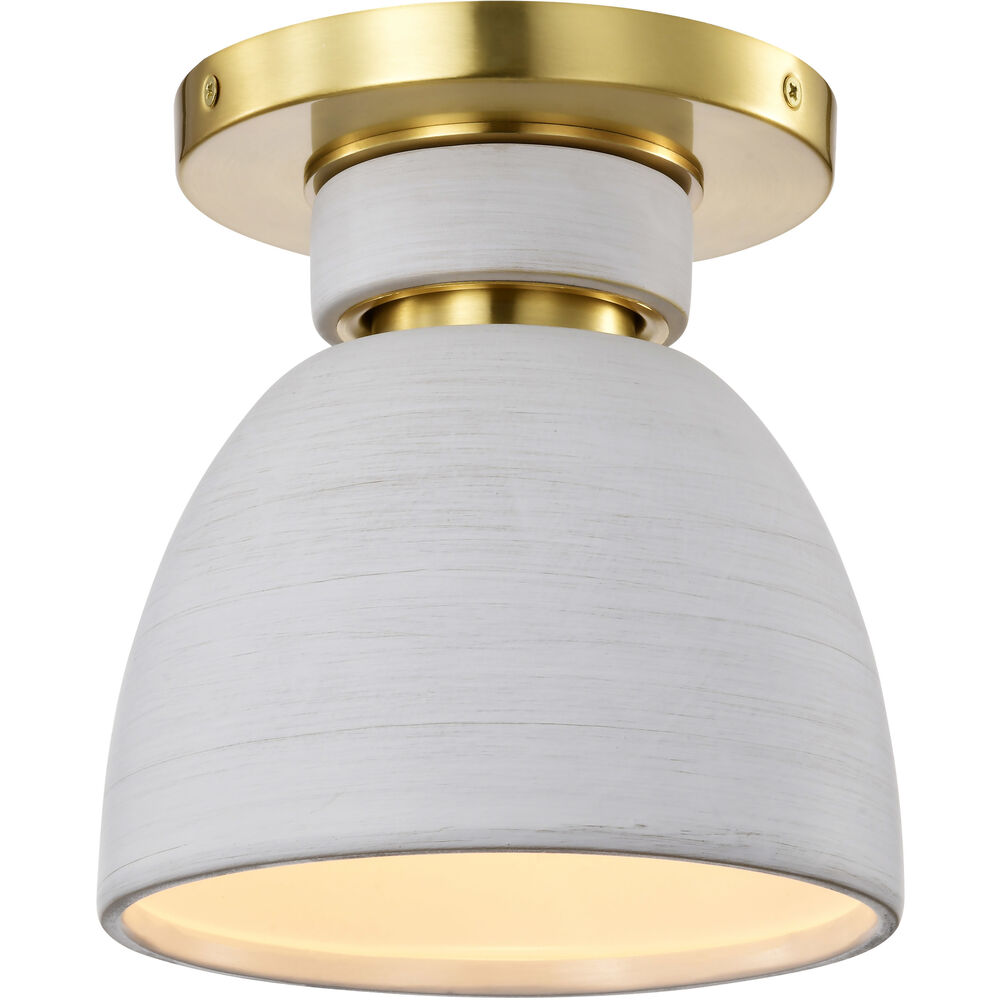 Nuvo Lighting Collins 7.5 Inch Brushed Brass Flush Mount Ceiling Light