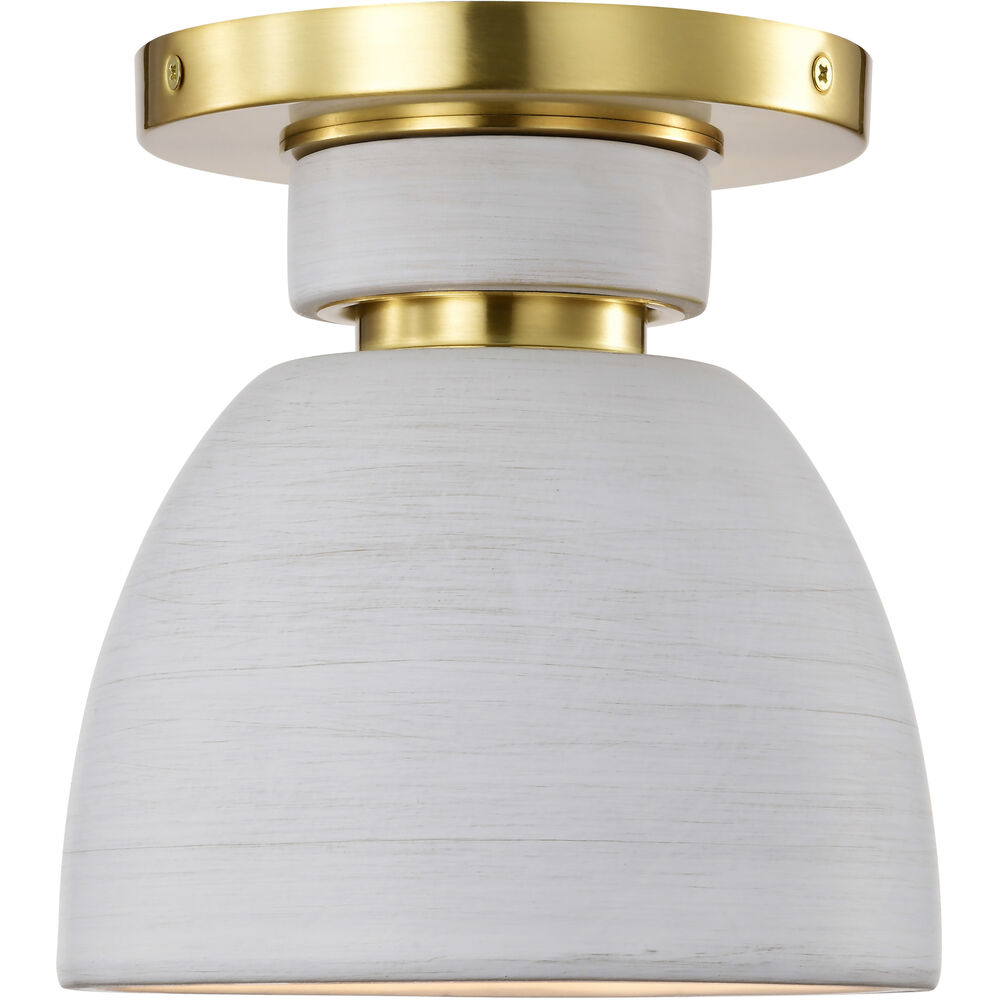 Nuvo Lighting Collins 7.5 Inch Brushed Brass Flush Mount Ceiling Light