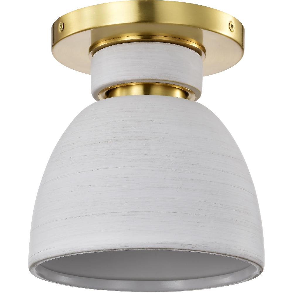 nuvo lighting Collins 7.5 inch Brushed Brass Flush Mount Ceiling Light