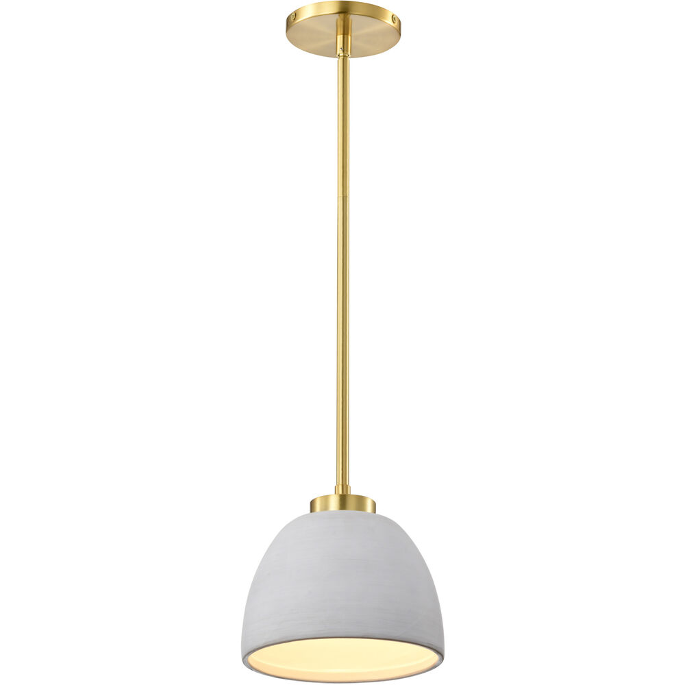 Nuvo Lighting Collins 7.5 Inch Brushed Brass Pendant Ceiling Light