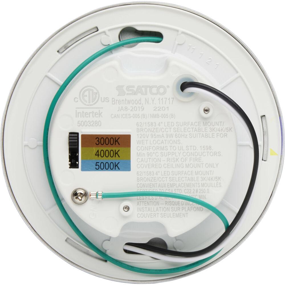 Nuvo Lighting ColorQuick LED 5 Inch Bronze Close-to-Ceiling Ceiling Light Edge Lit