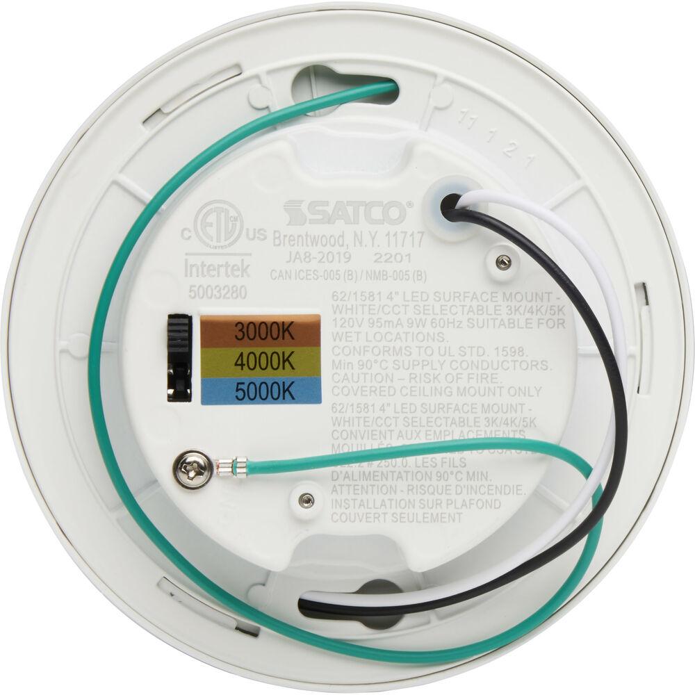 Nuvo Lighting ColorQuick LED 5 Inch White Close-to-Ceiling Ceiling Light Edge Lit