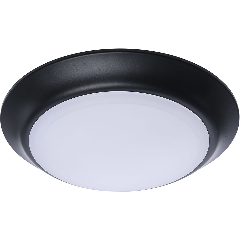 Nuvo Lighting ColorQuick LED 7.4 Inch Black Close-to-Ceiling LED Disk Ceiling Light