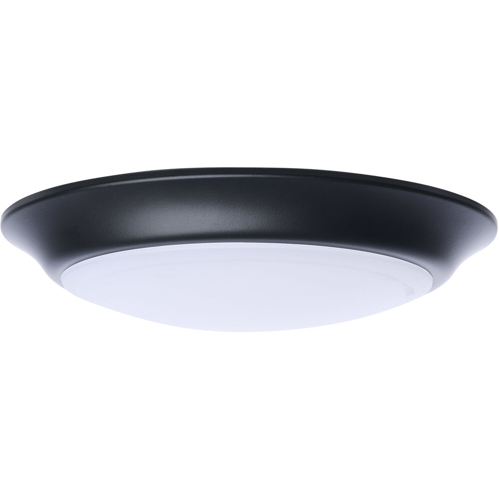 Nuvo Lighting ColorQuick LED 7.4 Inch Black Close-to-Ceiling LED Disk Ceiling Light