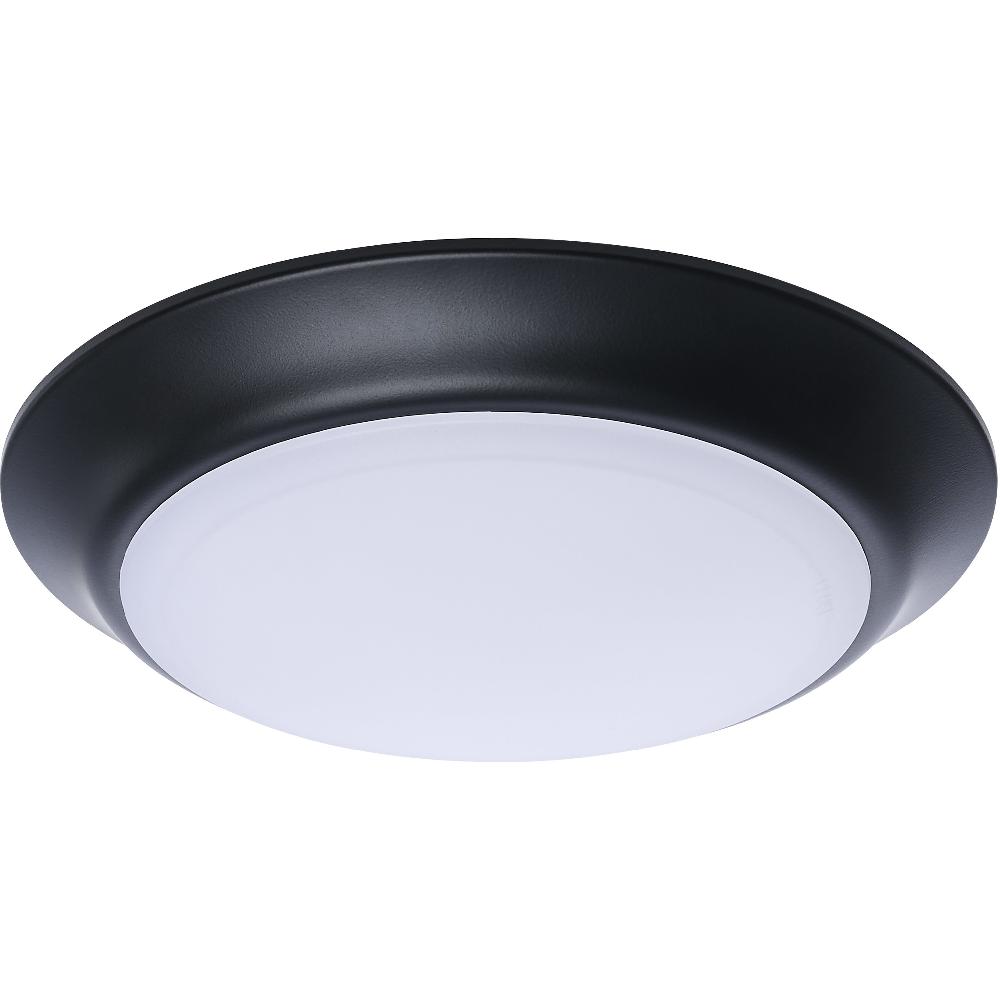 nuvo lighting ColorQuick LED 7.4 inch Black Close-to-Ceiling LED Disk Ceiling Light