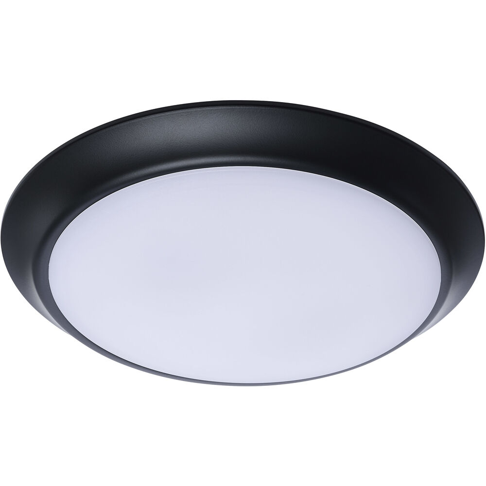 Nuvo Lighting ColorQuick LED 9.49 Inch Black Close-to-Ceiling LED Disk Ceiling Light