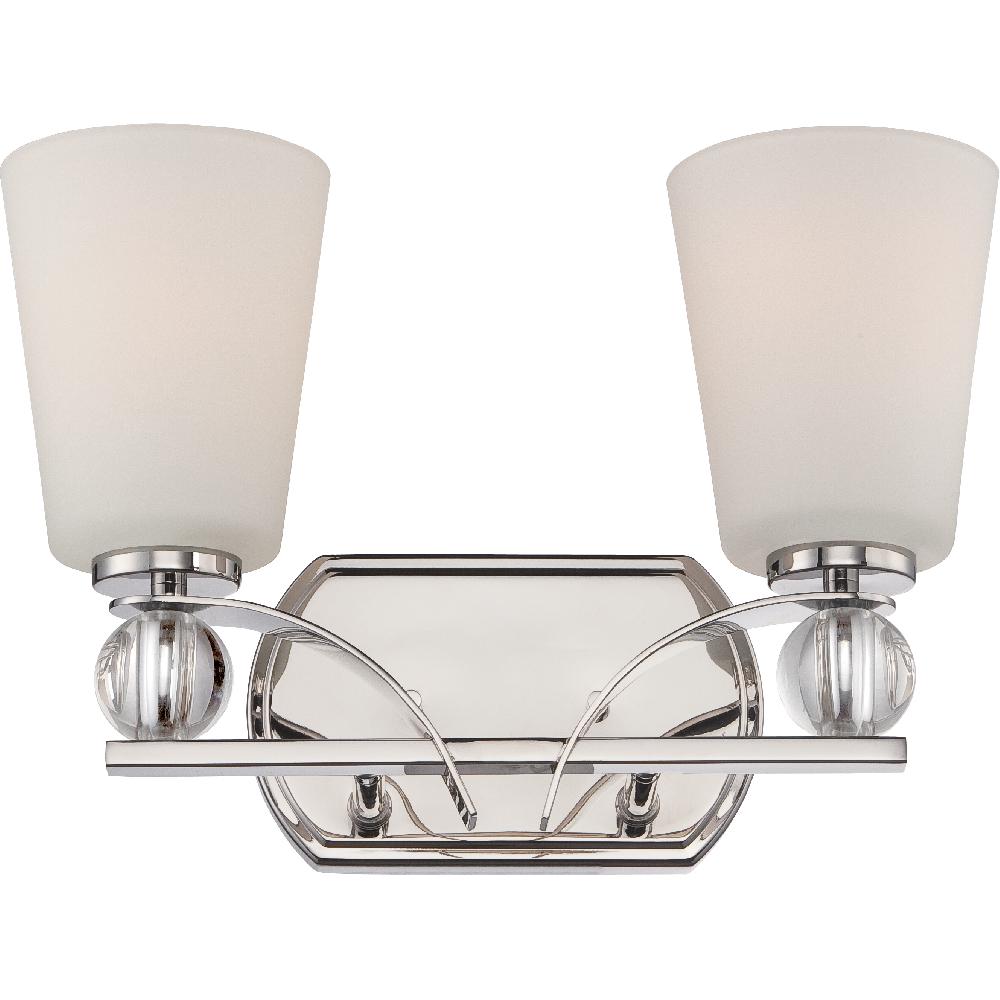 nuvo lighting Connie 2 Light 14.38 inch Polished Nickel Vanity Light Wall Light