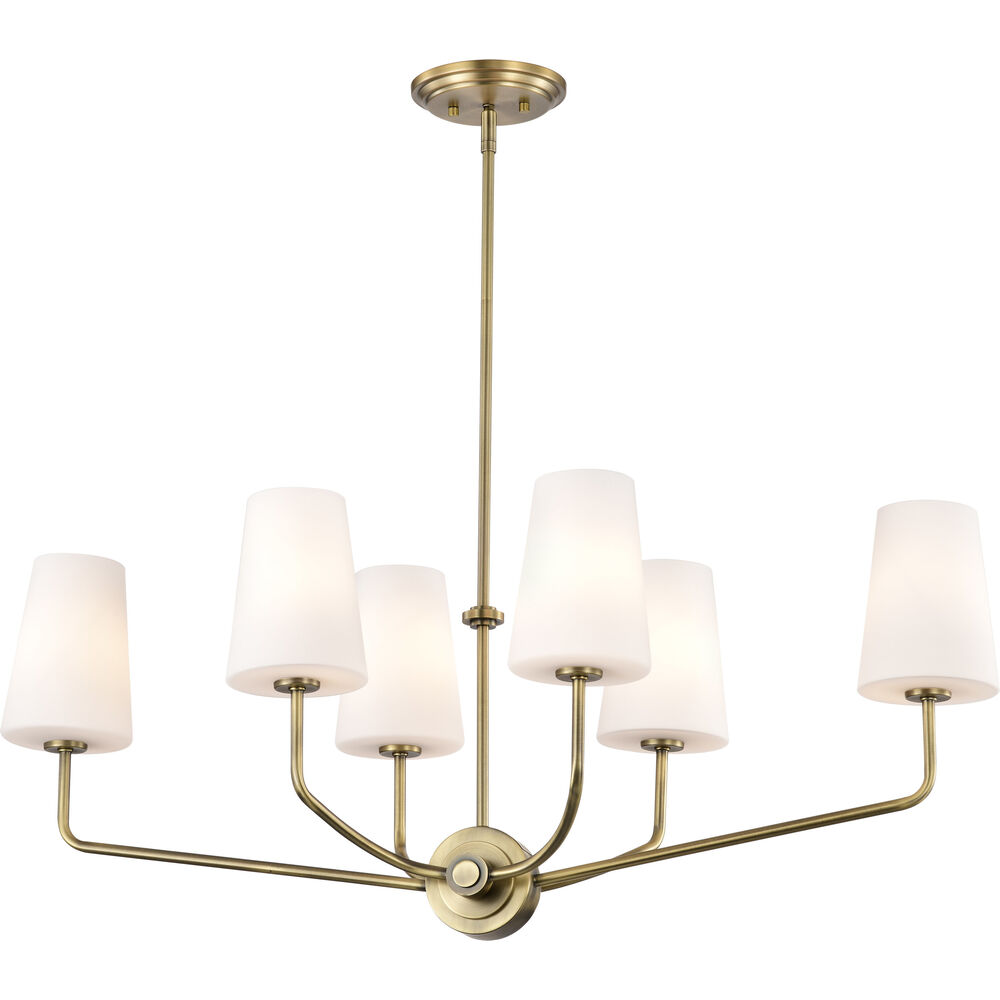 Nuvo Lighting Cordello 18 Inch Vintage Brass Island Pendant Ceiling Light