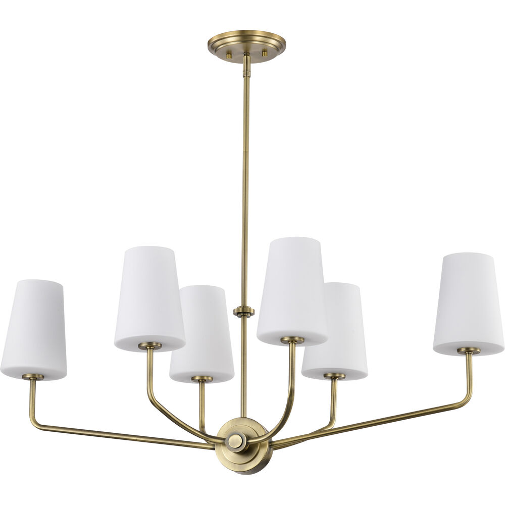 Nuvo Lighting Cordello 18 Inch Vintage Brass Island Pendant Ceiling Light