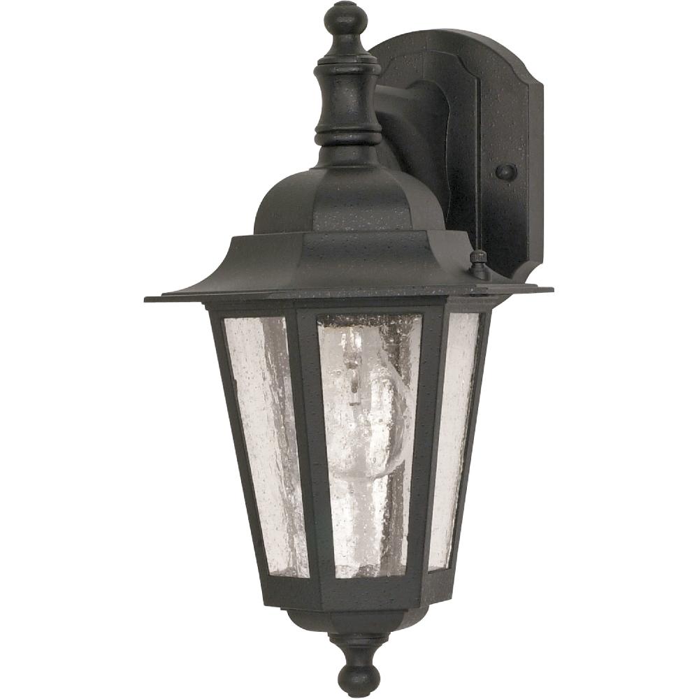 nuvo lighting Cornerstone 1 Light 13 inch Textured Black Outdoor Wall Lantern