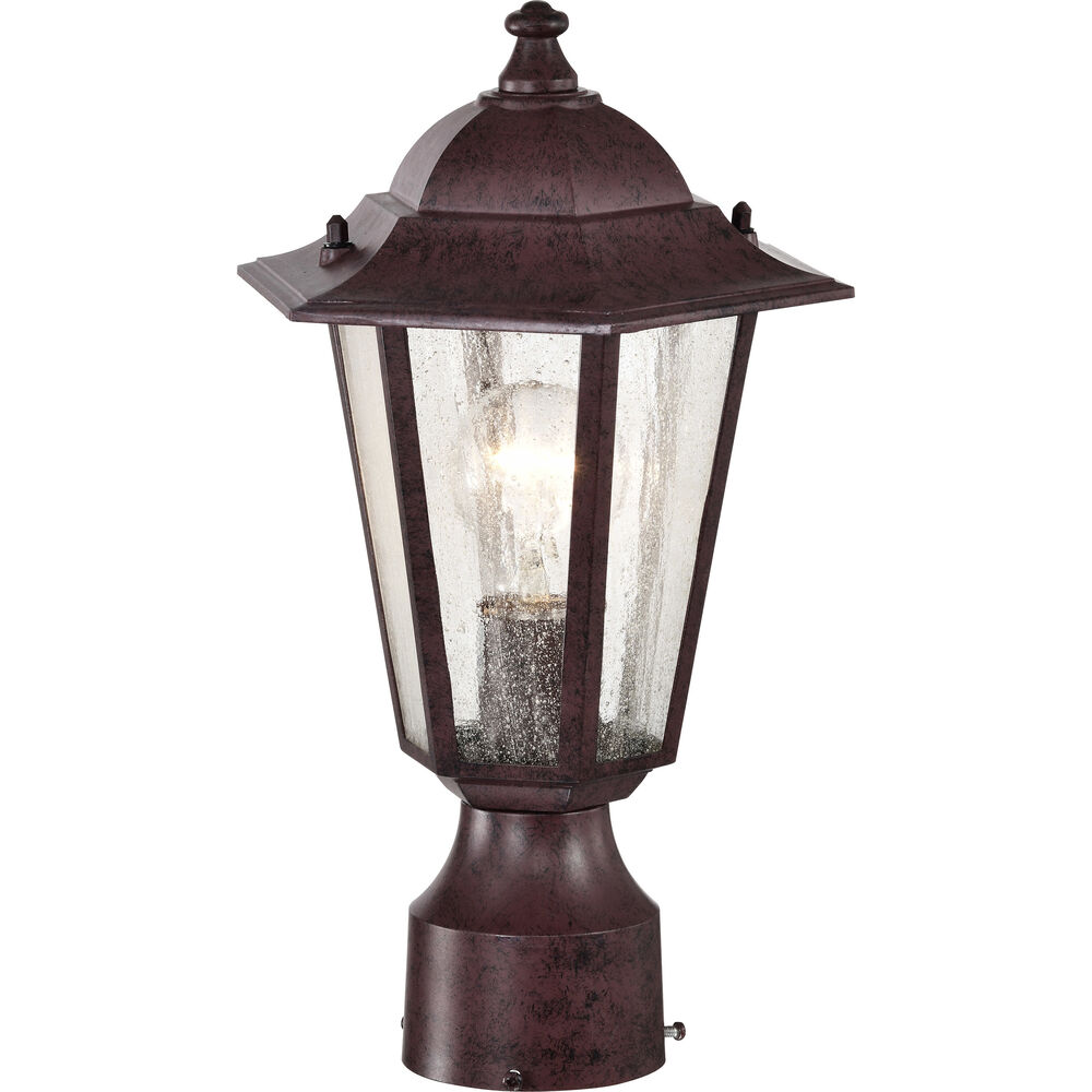 Nuvo Lighting Cornerstone 1 Light 14 Inch Old Bronze Outdoor Post Lantern
