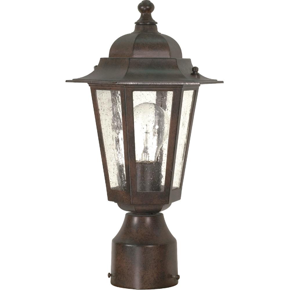 nuvo lighting Cornerstone 1 Light 14 inch Old Bronze Outdoor Post Lantern