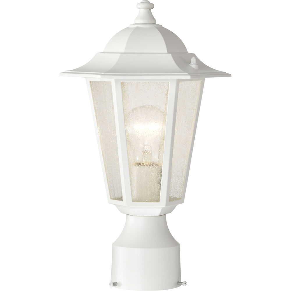 Nuvo Lighting Cornerstone 1 Light 14 Inch White Outdoor Post Lantern