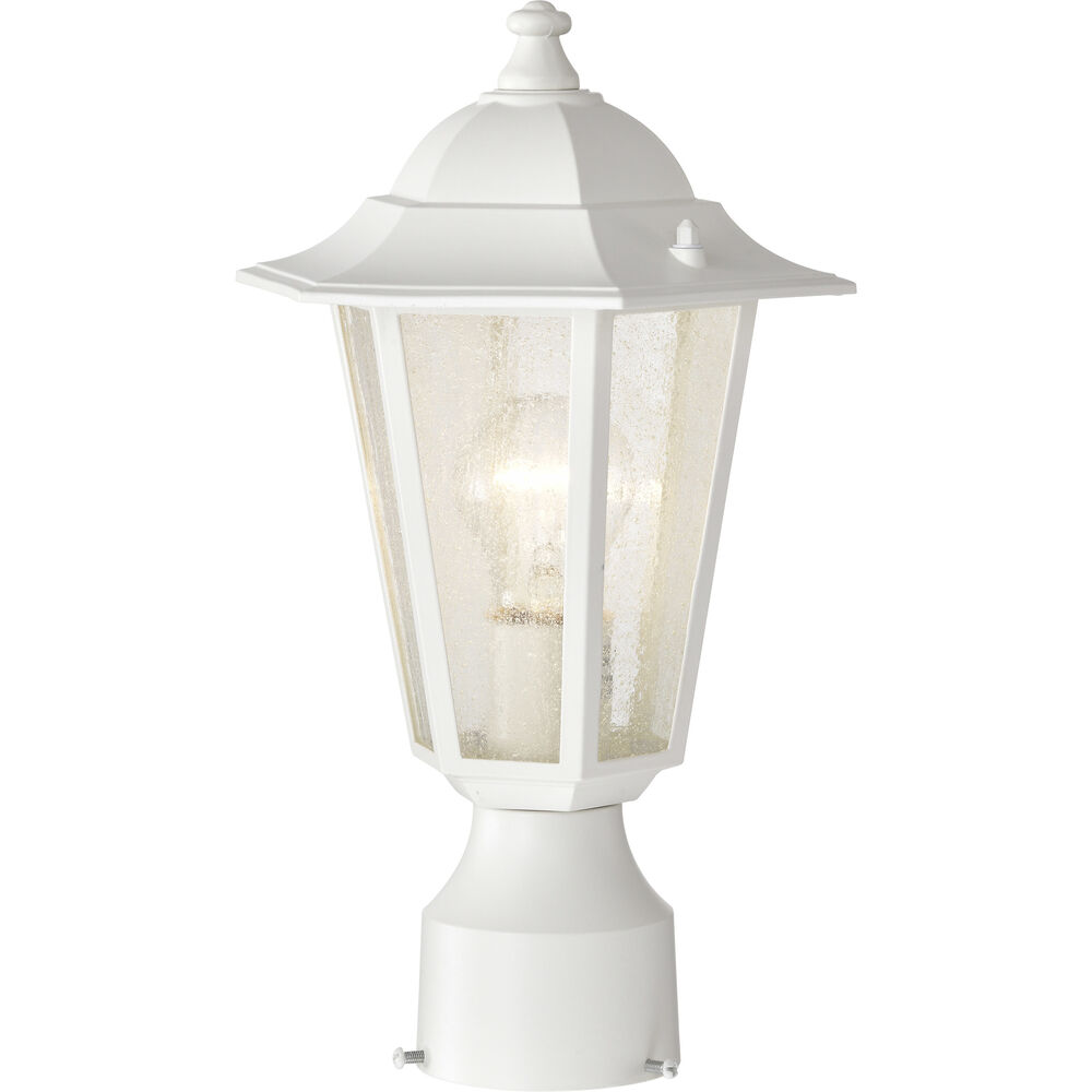 Nuvo Lighting Cornerstone 1 Light 14 Inch White Outdoor Post Lantern