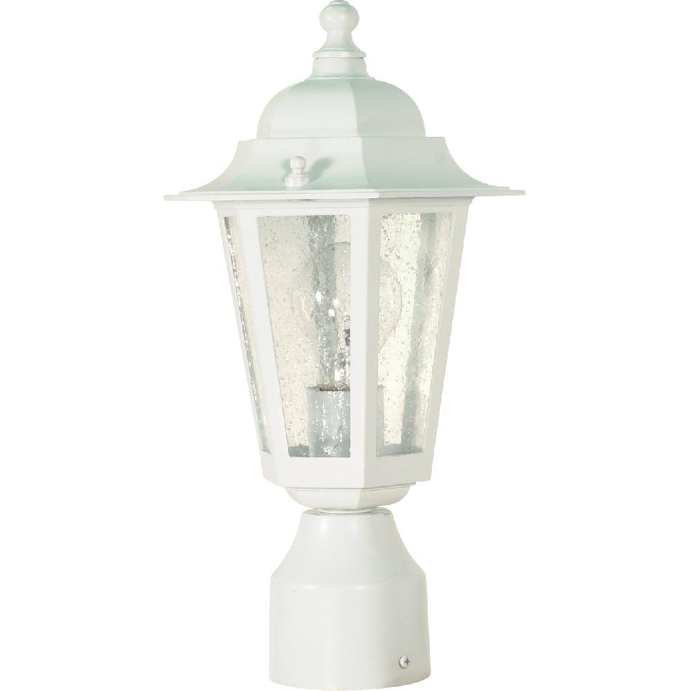 nuvo lighting Cornerstone 1 Light 14 inch White Outdoor Post Lantern