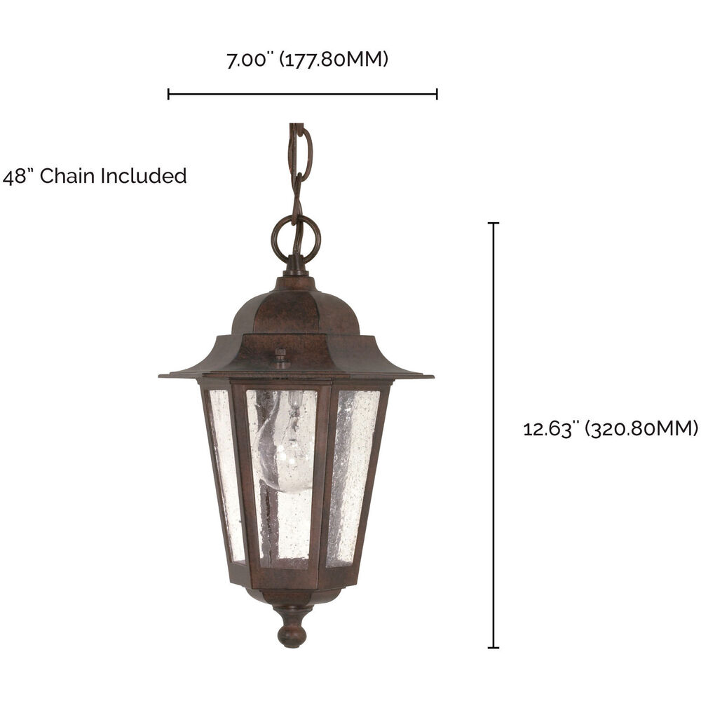 Nuvo Lighting Cornerstone 1 Light 7 Inch Old Bronze Outdoor Hanging Lantern