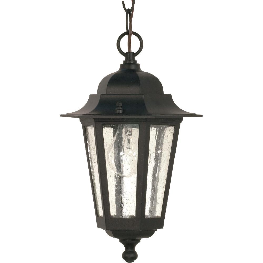 nuvo lighting Cornerstone 1 Light 7 inch Textured Black Outdoor Hanging Lantern