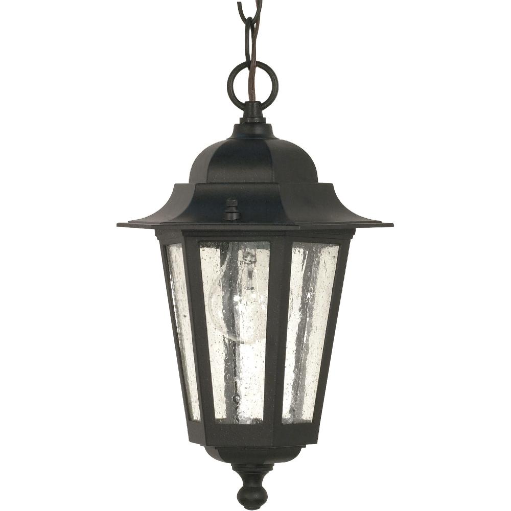 nuvo lighting Cornerstone 1 Light 7 inch Textured Black Outdoor Hanging Lantern