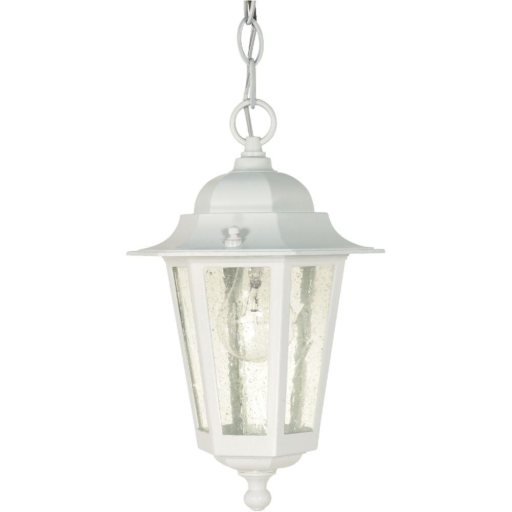 nuvo lighting Cornerstone 1 Light 7 inch White Outdoor Hanging Lantern