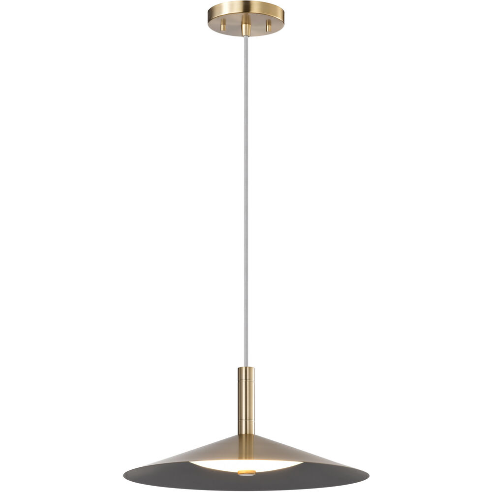 Nuvo Lighting Corrine LED 14 Inch Burnished Brass Pendant Ceiling Light