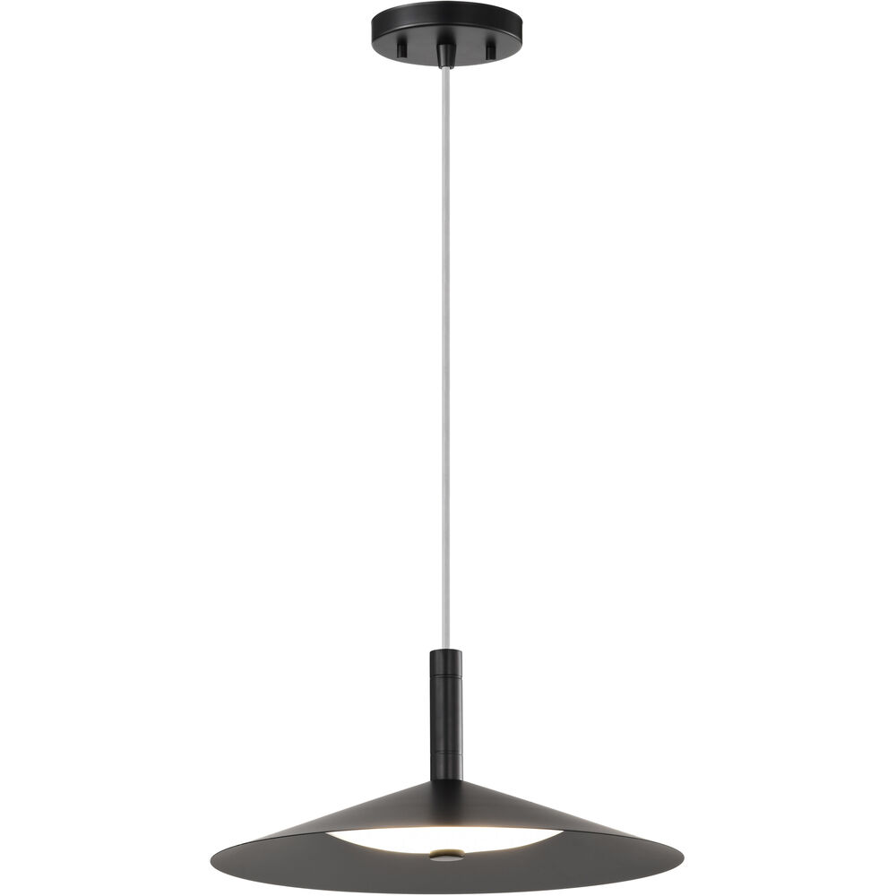 Nuvo Lighting Corrine LED 14 Inch Matte Black Pendant Ceiling Light