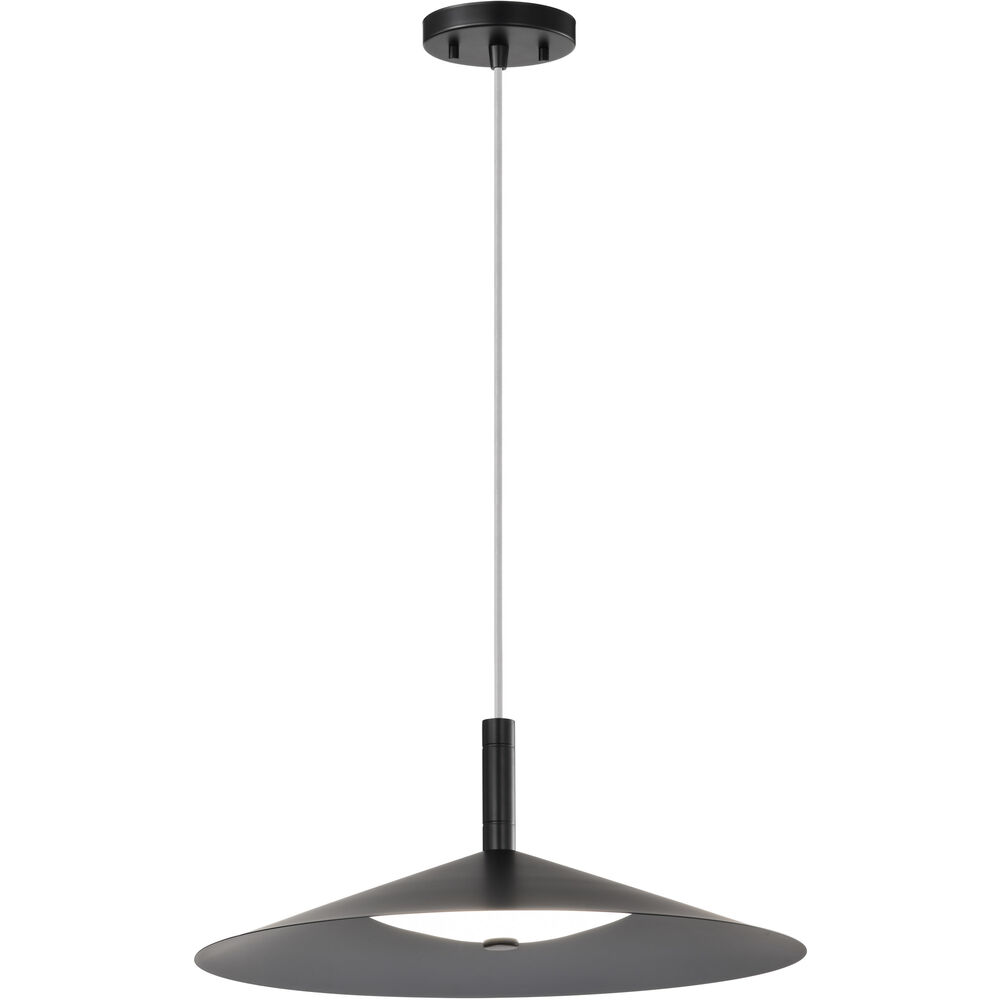 Nuvo Lighting Corrine LED 18 Inch Matte Black Pendant Ceiling Light