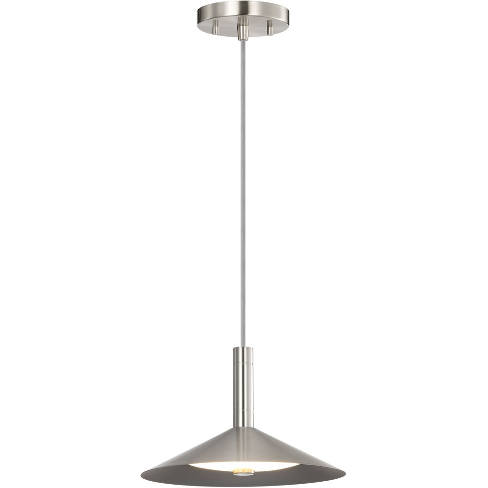 Nuvo Lighting Corrine LED 9.88 Inch Brushed Nickel Pendant Ceiling Light