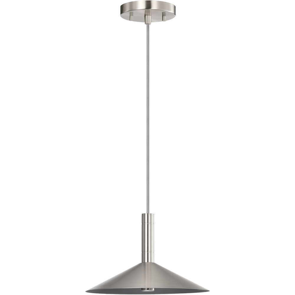 Nuvo Lighting Corrine LED 9.88 Inch Brushed Nickel Pendant Ceiling Light