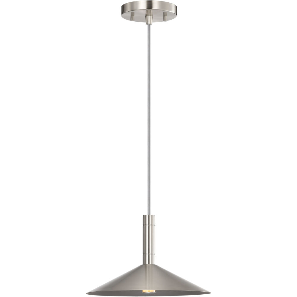 Nuvo Lighting Corrine LED 9.88 Inch Brushed Nickel Pendant Ceiling Light