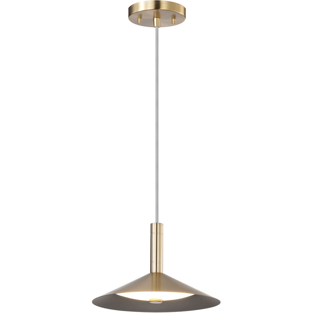 Nuvo Lighting Corrine LED 9.88 Inch Burnished Brass Pendant Ceiling Light