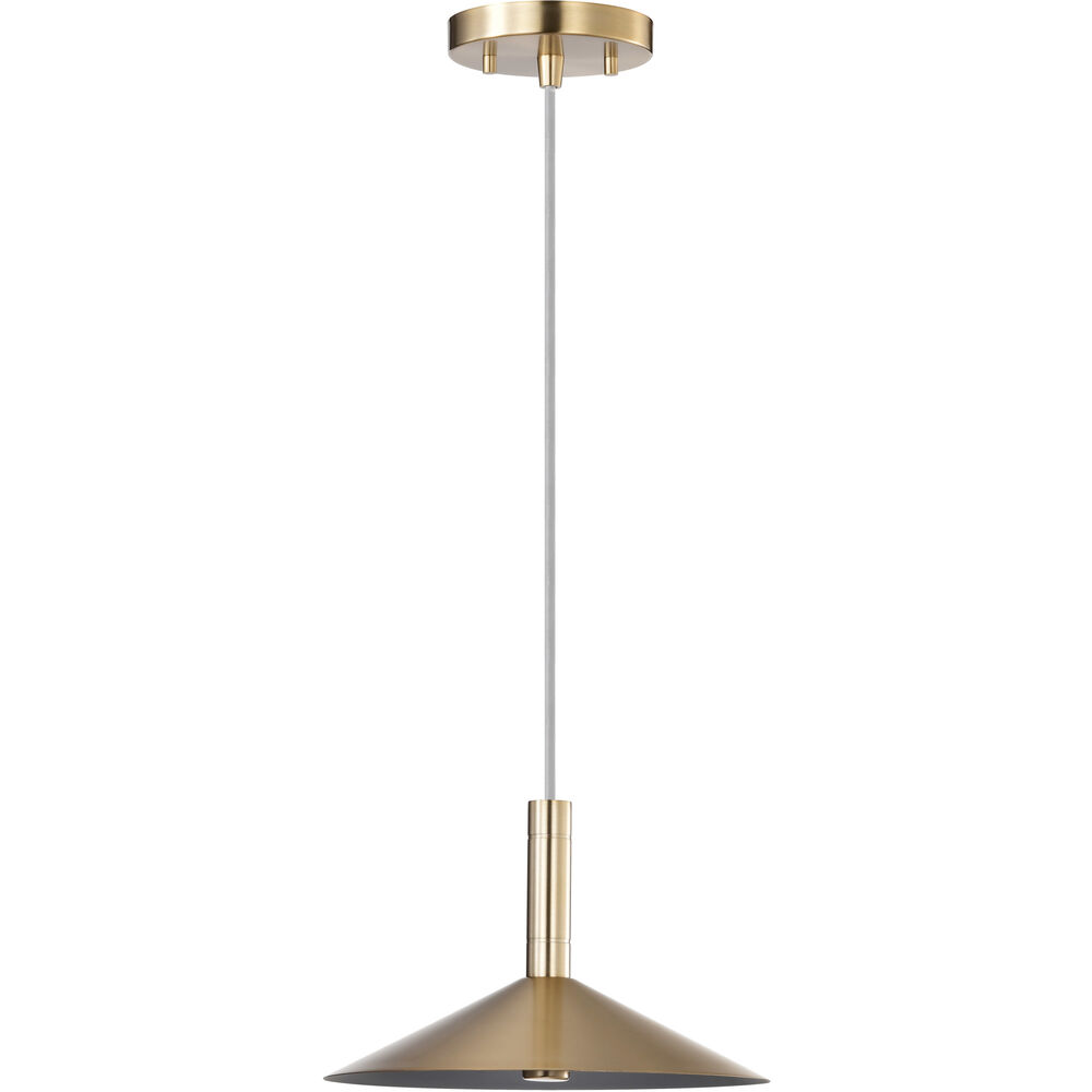 Nuvo Lighting Corrine LED 9.88 Inch Burnished Brass Pendant Ceiling Light
