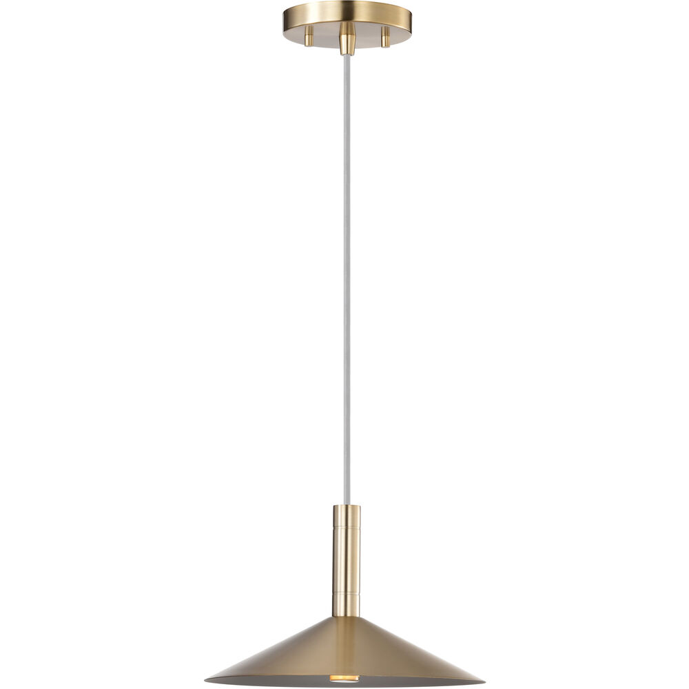 Nuvo Lighting Corrine LED 9.88 Inch Burnished Brass Pendant Ceiling Light