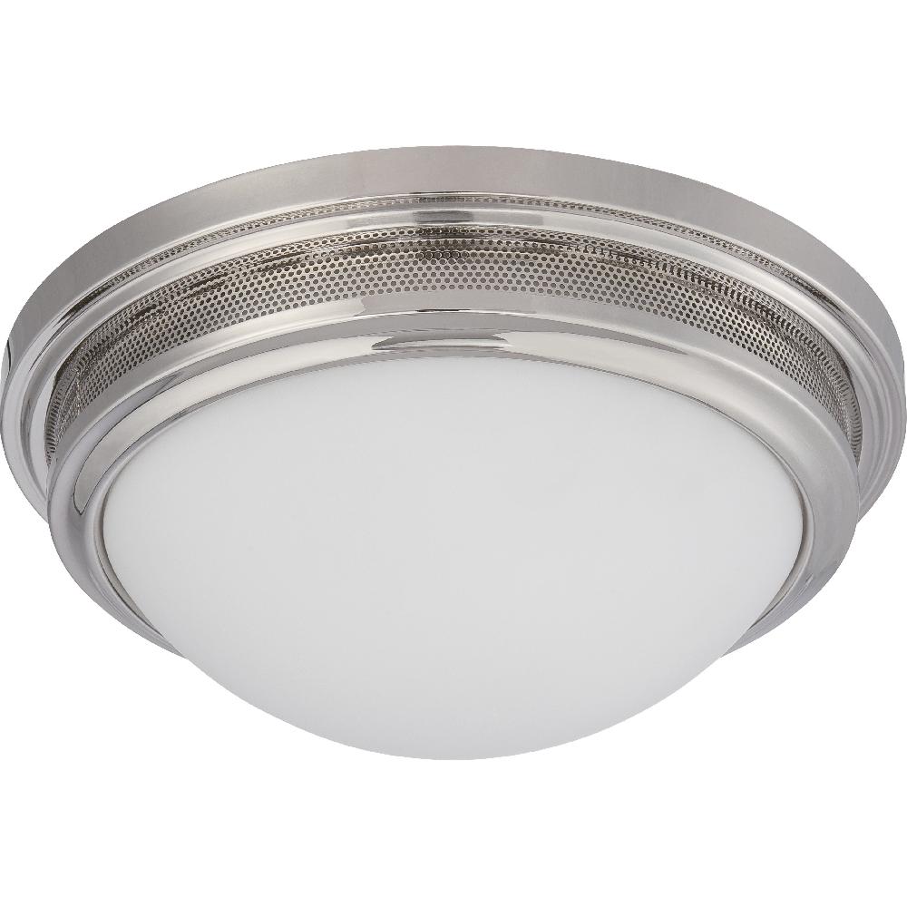 nuvo lighting Corry LED 13.25 inch Polished Nickel Flush Mount Ceiling Light