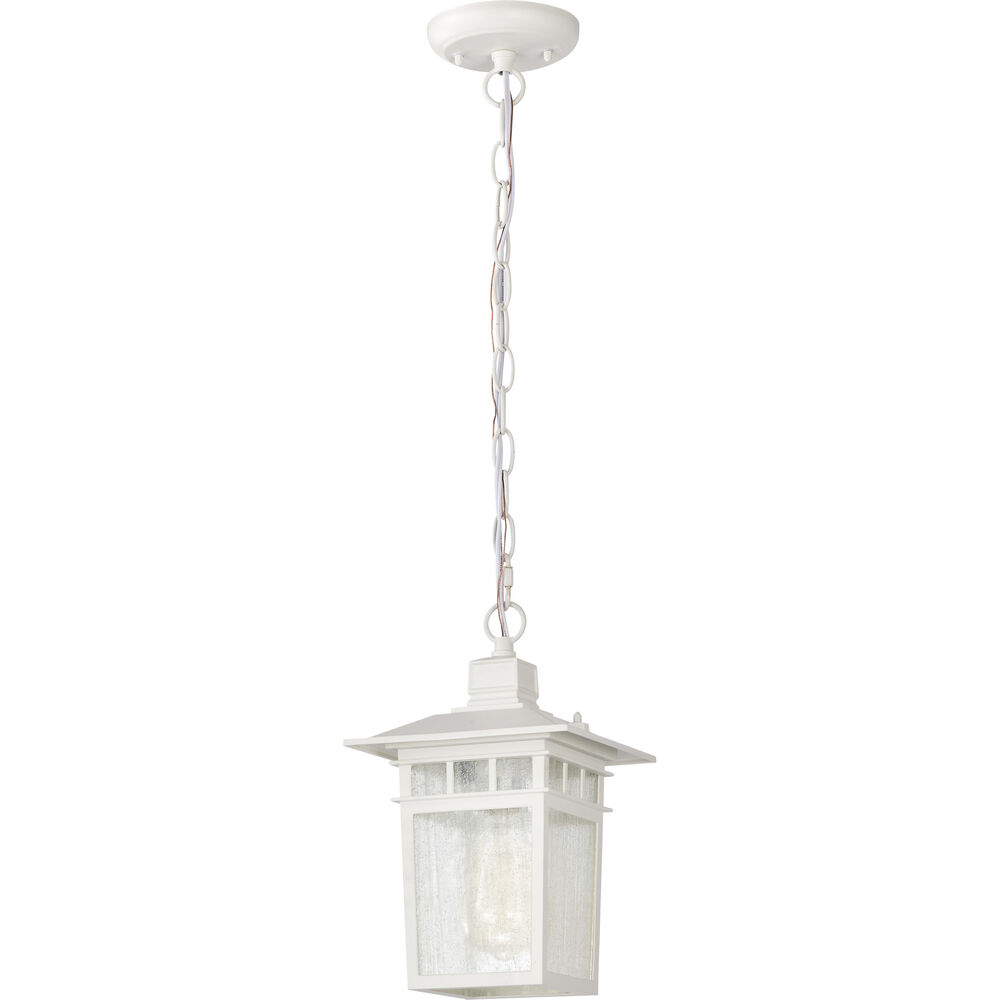 Nuvo Lighting Cove Neck 1 Light 7 Inch White Outdoor Hanging Lantern