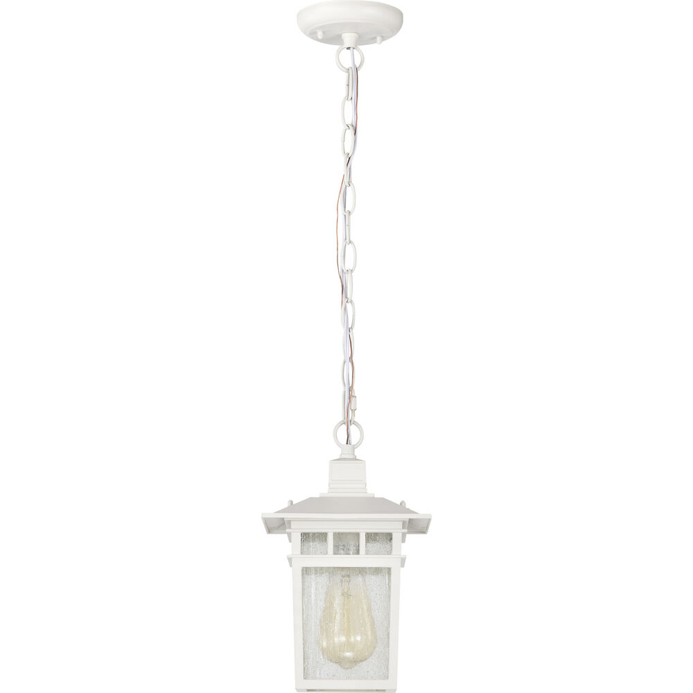 Nuvo Lighting Cove Neck 1 Light 7 Inch White Outdoor Hanging Lantern