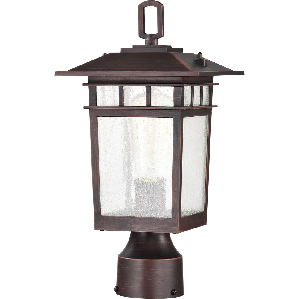 Nuvo Lighting Cove Neck 14 Inch Rustic Bronze Post Lantern Small