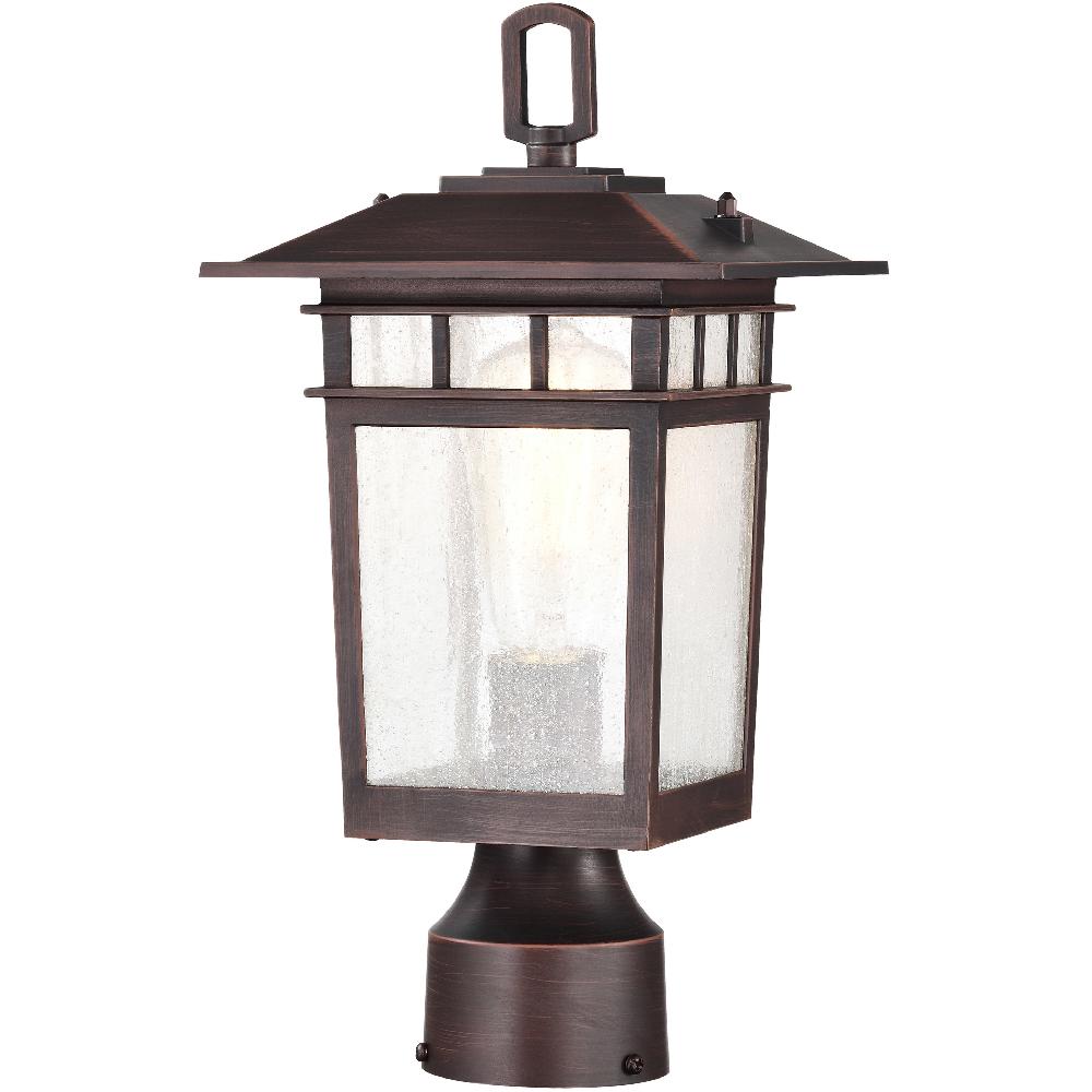 nuvo lighting Cove Neck 14 inch Rustic Bronze Post Lantern Small